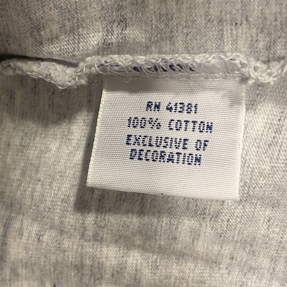 POLO RALPH LAUREN Men's Long Sleeve Solid GRAY V-Neck T-Shirt Blue Logo LARGE - Picture 4 of 5